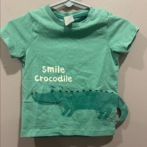 H&M‎ Green Crocodile Kids T-Shirt, 6M